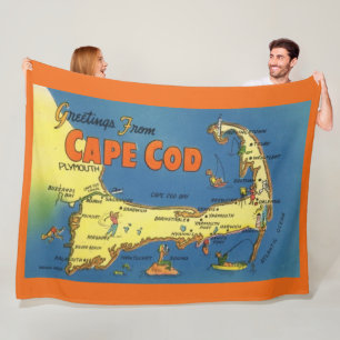 Couverture Polaire Carte de bienvenue de Cape Cod