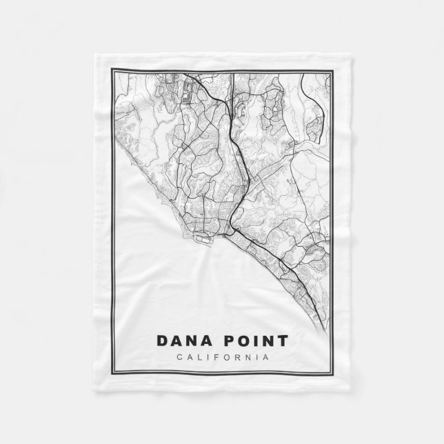 Couverture Polaire Carte de Dana Point (Devant)