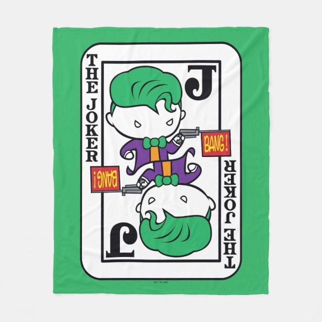Couverture Polaire Carte de jeu Chibi Joker (Devant)