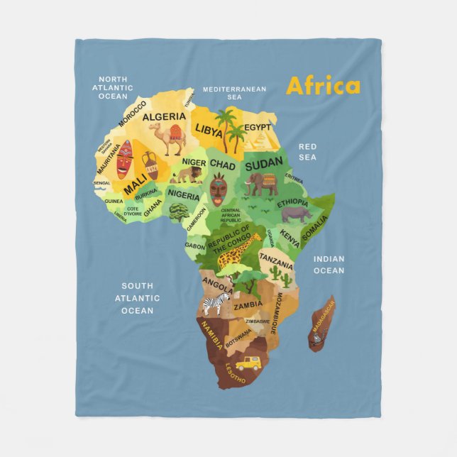 Couverture Polaire Carte de l'Afrique (Devant)