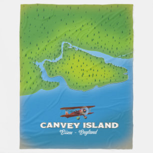 Couverture Polaire Carte de l'île de Canvey, Essex Angleterre