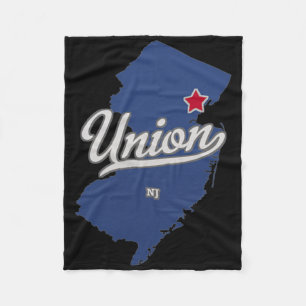Couverture Polaire Carte de l'Union New Jersey Nj