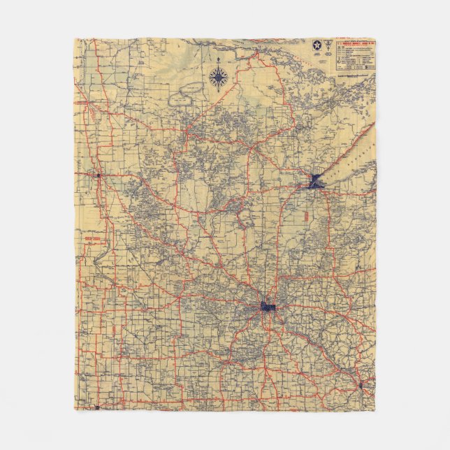 Couverture Polaire Carte de norme du Minnesota (Devant)