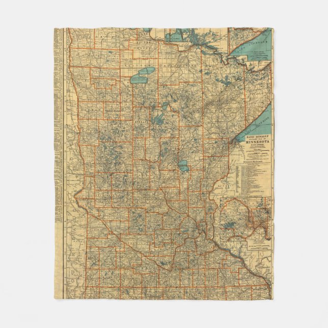 Couverture Polaire Carte de route du Minnesota (Devant)
