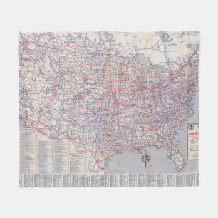 Couverture Polaire Carte de route Etats-Unis