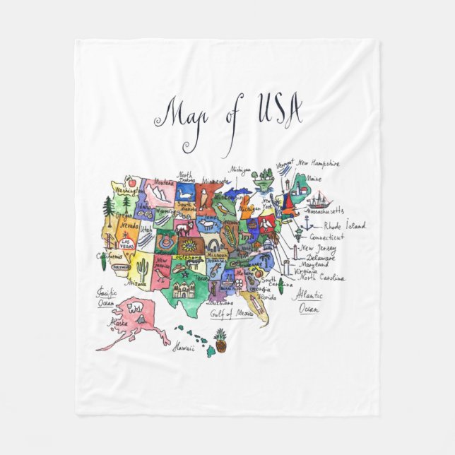 Couverture Polaire Carte des attractions des Etats-Unis d'Amérique (Devant)