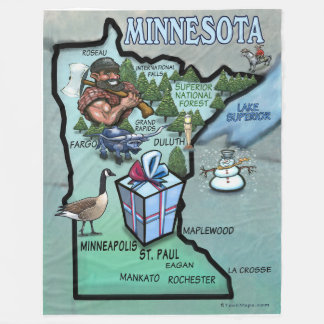 Couverture Polaire Carte des loisirs du Minnesota