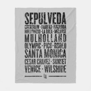 Couverture Polaire Carte des rues de Los Angeles