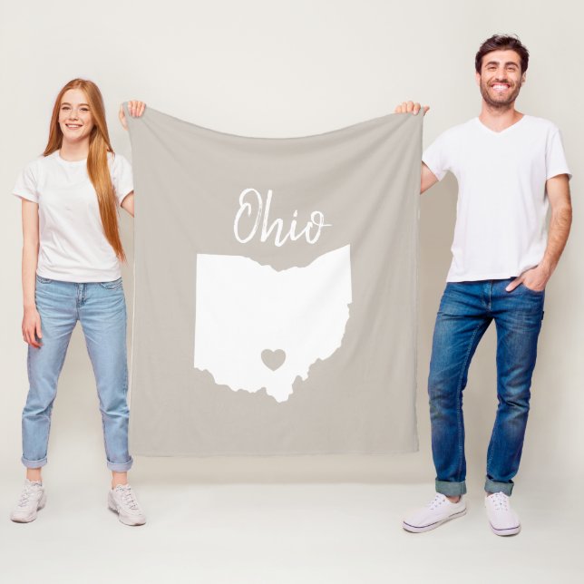 Couverture Polaire Carte d'état de l'Ohio (En situation)