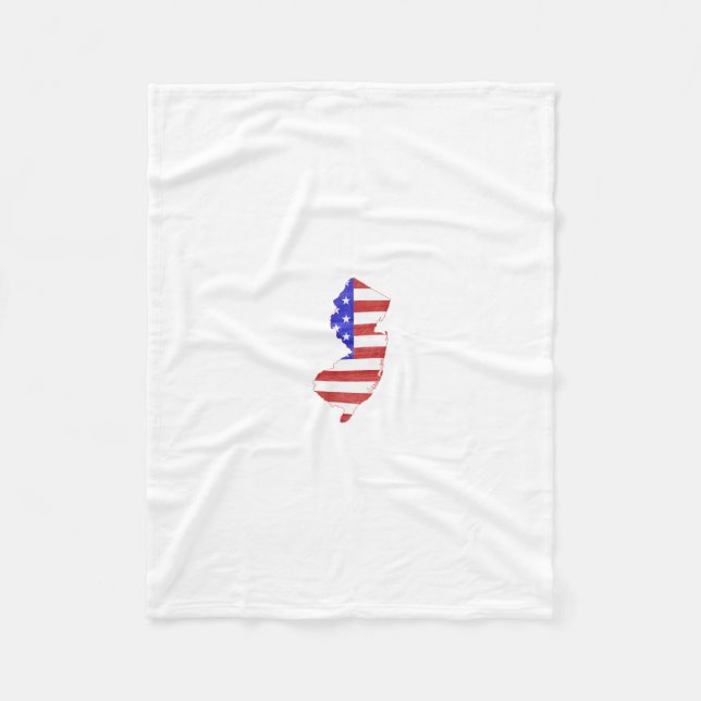 Couverture Polaire Carte d'état de silhouette de drapeau des (Devant)