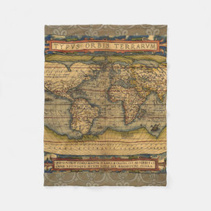 Couverture Polaire Carte du monde Antique Ortelius Europe Voyage