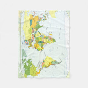 Couverture Polaire Carte du monde Atlas Poster Politique : Décoration