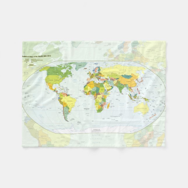 Couverture Polaire Carte du monde Atlas Poster Politique : Décoration (Devant (Horizontal))