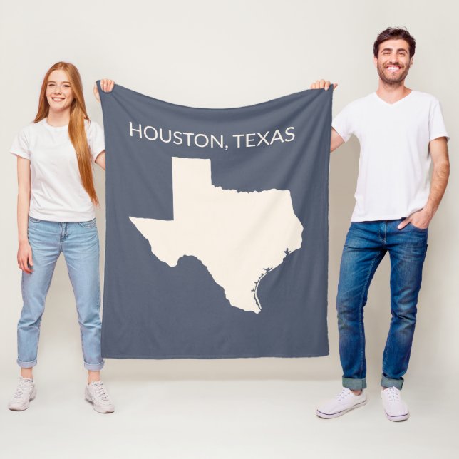 Couverture Polaire Carte du Texas pour la décoration intérieure  (En situation)
