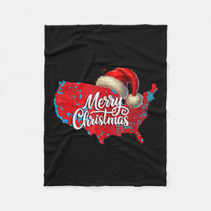 Couverture Polaire Carte électorale Trump Joyeux Noël Père Noël H