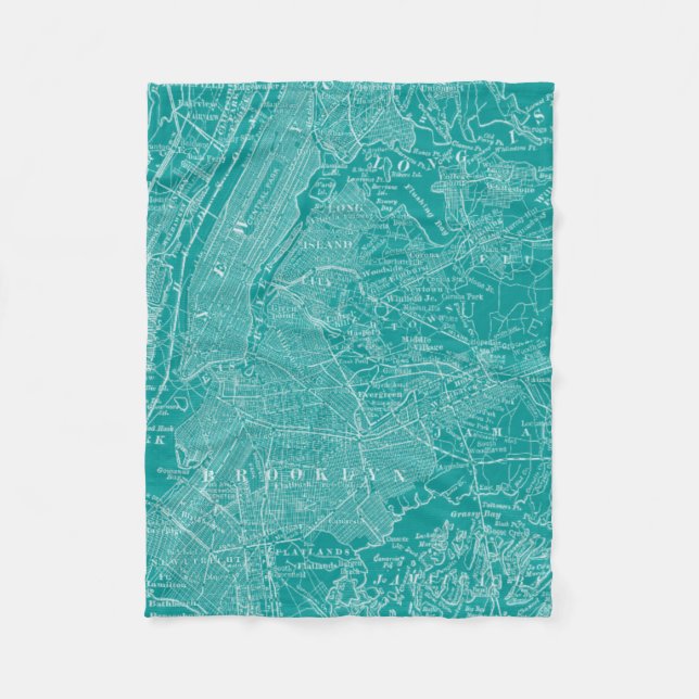 Couverture Polaire Carte graphique de New York (Devant)