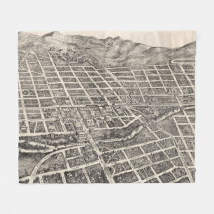 Couverture Polaire Carte picturale Vintage de Reno Nevada (1907)