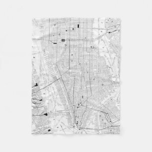 Couverture Polaire Carte vintage de New York City (1911)