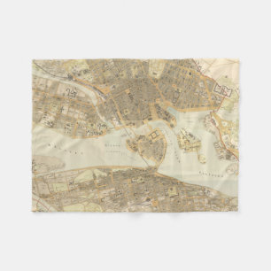 Couverture Polaire Carte vintage de Stockholm (1899)