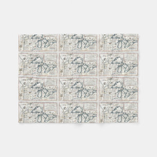 Couverture Polaire Carte vintage des Great Lakes (1696)