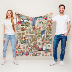 Couverture Polaire Cartes de voeux de Noël Antique Motif