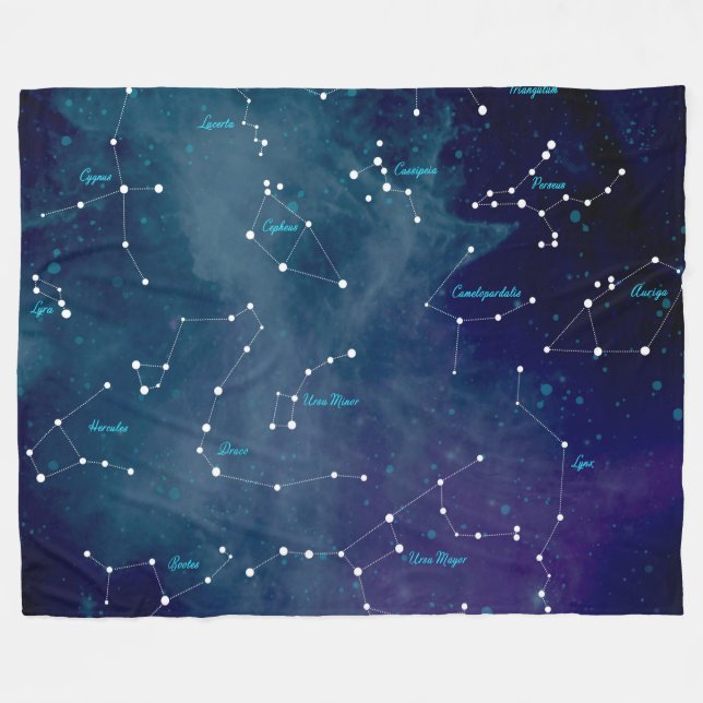 Couverture Polaire Cartes du ciel Constellations Astronomie (Devant (Horizontal))