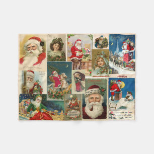 Couverture Polaire Cartes postales de Noël Vintage Père Noël Ajouter