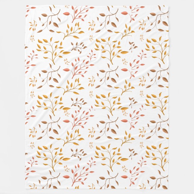 Couverture Polaire Cascade de feuilles d'automne – Plaid en molleton  (Devant)