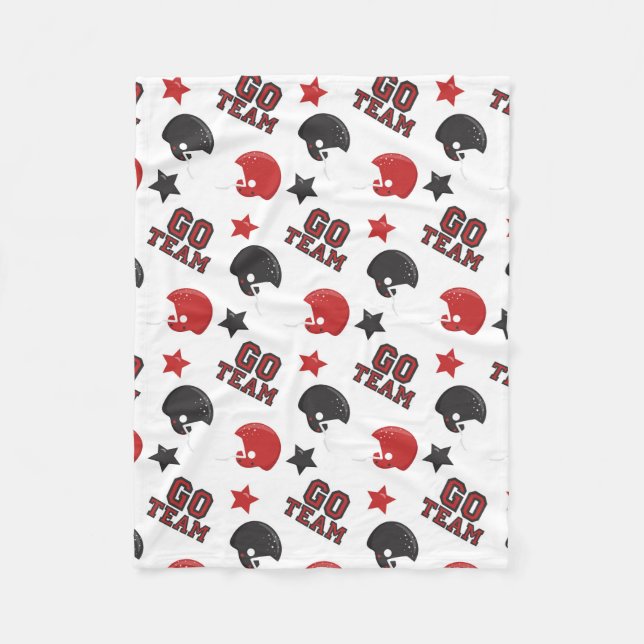 Couverture Polaire Casque Go Team Football (Devant)