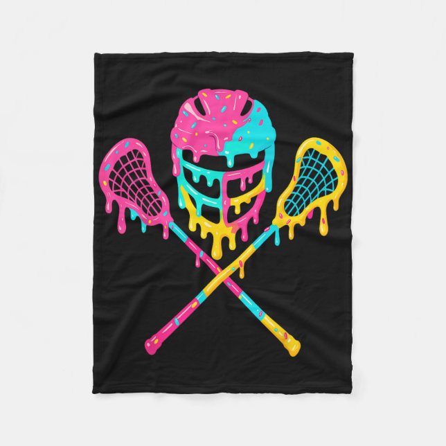 Couverture Polaire Casque Lacrosse Lâcheuse Casque Crème de glace Bât (Devant)