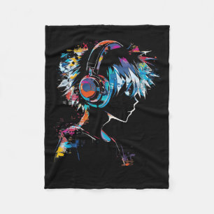 Couverture Polaire Casque Motif Anime Manga Motif Illustration de l'a
