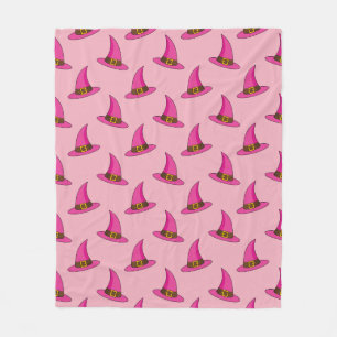 Couverture Polaire Casquette de sorcière rose
