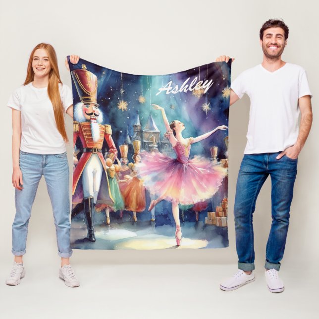 Couverture Polaire Casse-noisette Ballet de Noël Ballerina Personnali (En situation)