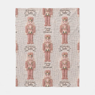 Couverture Polaire Casse-Noisette de Noël Coquette en Laine à Crochet