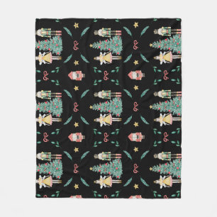 Couverture Polaire Casse-noisette de Noël mignonne sur un Arrière - p