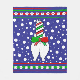 Couverture Polaire Cat Butt Christmas Green