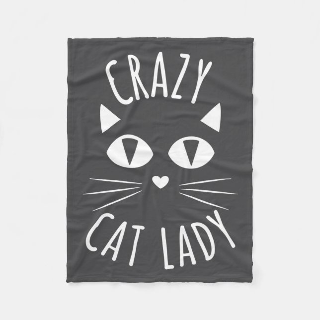 Couverture Polaire Cat Crazy Cat Lady Funny Cat Lover Mother's Day Bi (Devant)