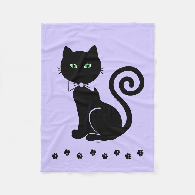 Couverture Polaire Cat de Cravate de caisson Blanche (Devant)