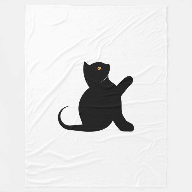 Couverture Polaire Cat dit bonjour (Devant)