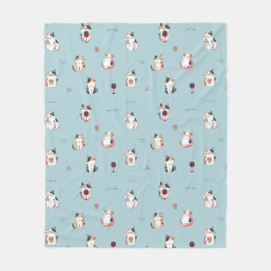 Couverture Polaire Cat et blanc blanc
