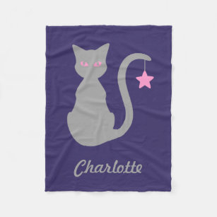 Couvertures Chat Gris Blanc Zazzle Fr