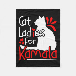 Couverture Polaire Cat Ladies For Kamala Silhouette Graphic