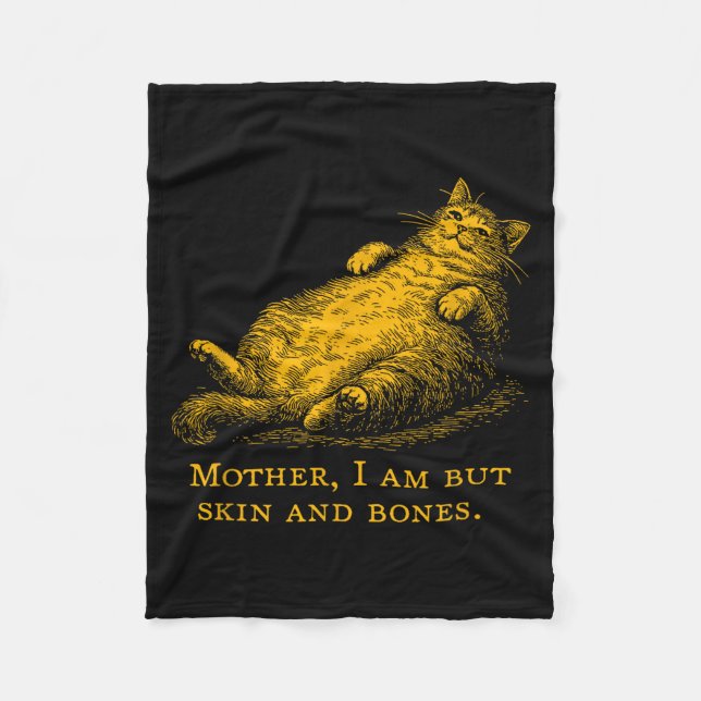 Couverture Polaire Cat Mother I Am But Skin And Bones Funny Vintage  (Devant)