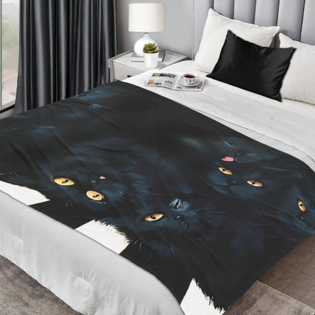 Couverture Polaire Cat noir (Créateur téléchargé)