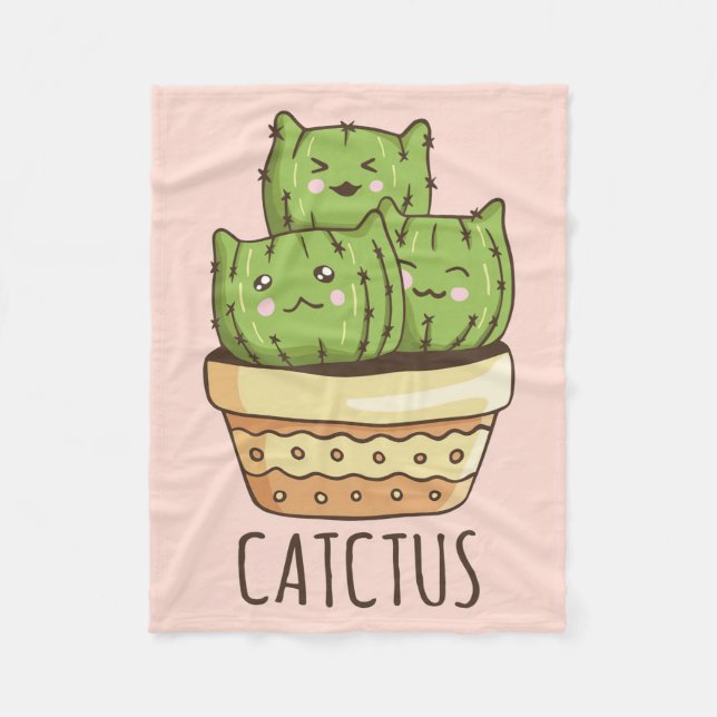Couverture Polaire Cat rencontre Cactus (Devant)