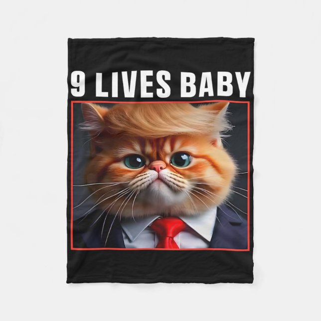 Couverture Polaire Cat Trump 9 Vit Ba Drôle Mème Trump (Devant)