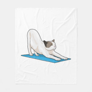Couverture Polaire Cat Yoga Méditation Fitness