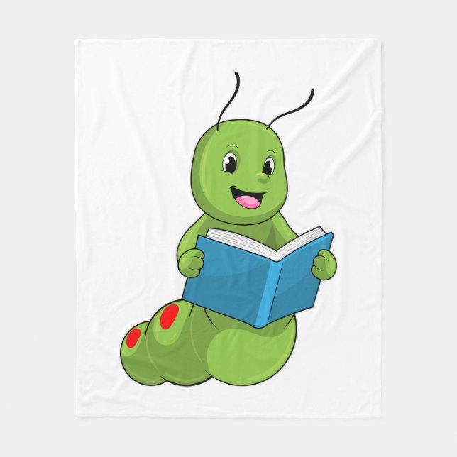Couverture Polaire Caterpillar à lire avec livre (Devant)