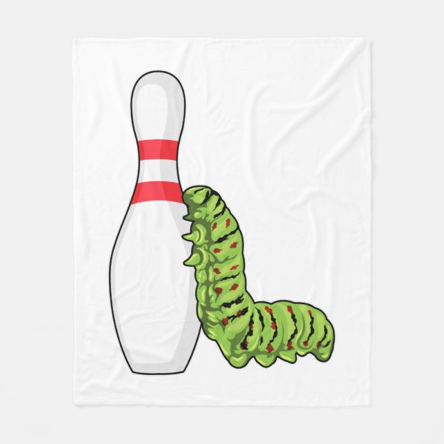 Couverture Polaire caterpillar at bowling with bowling pin (Devant)