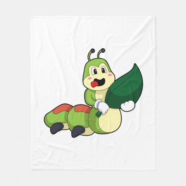 Couverture Polaire Caterpillar avec feuille (Devant)